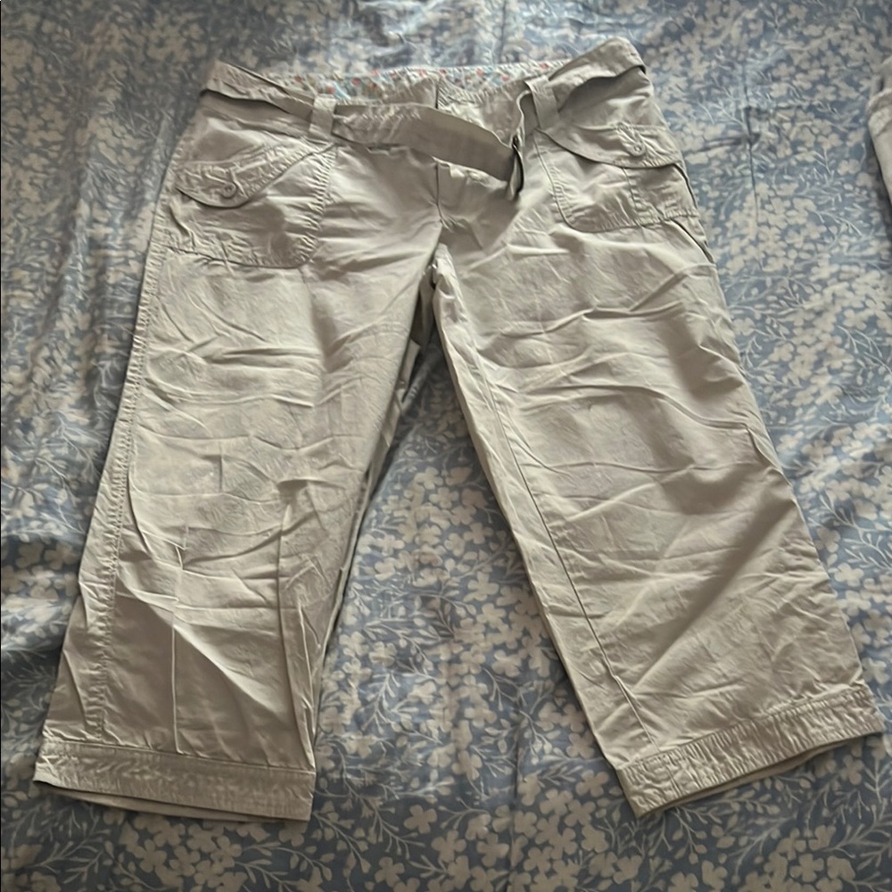 Light Gray Cropped Pants - Picture 1 of 4